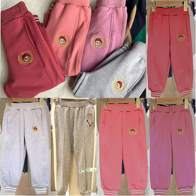 清仓春款小熊女童装毛圈运动长裤