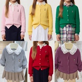 秋冬新款 抗起球儿童外套验货品质 围尼小熊女童纯棉刺绣针织开衫