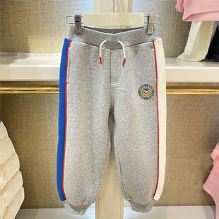 清仓特价围尼小熊秋冬新款男童加绒运动裤宝宝冬季长裤验货品质