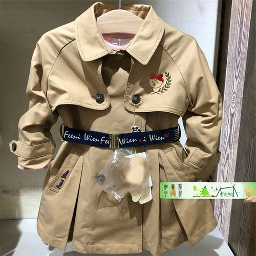 中长款风衣童装现货棉质