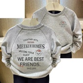 清仓春秋新款 男童圆领休闲厚实毛圈棉卫衣运动上衣验货品质