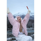 轻薄连帽棉服男女防寒高级感宽松保暖外套 美式 NECOYEP 2025冬季