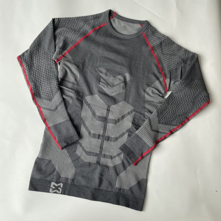 欧洲新款男士运动紧身衣健身跑步排汗速干长袖滑雪户外吸湿徒步