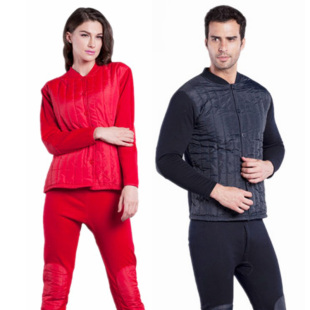 保暖发热防风内衣套装 南极人含羊毛加绒加厚男女款 秋冬季