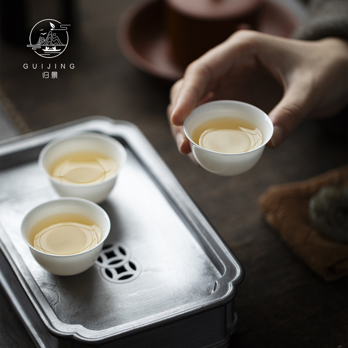 潮州骨瓷茶杯薄胎白玉令品茗杯工夫茶反口杯潮汕茶具功夫茶白瓷杯