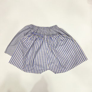 经典老伯短裤宽松涤棉的确良格子条纹平角裤速干弹力亚伯四角裤男