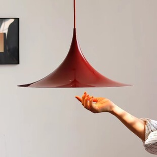 北欧极简餐厅喇叭吊灯丹麦设计师法式现代简约吧台岛台书房吊线灯