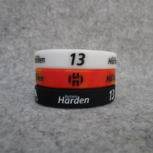 篮球詹姆斯.哈登James Harden 阿标运动夜光手环硅胶腕带球迷饰
