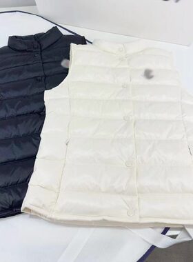 到175码 秋冬新款 男女童轻便无帽立领鹅绒马甲背心 可亲子 童装
