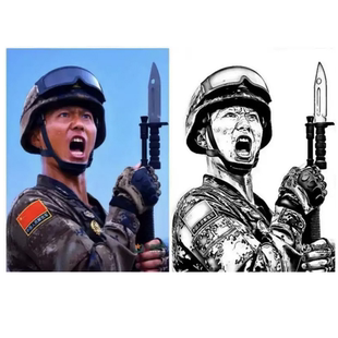 激光雕刻打标机照片转线条矢量图图片处理教程 含软件和制作步骤