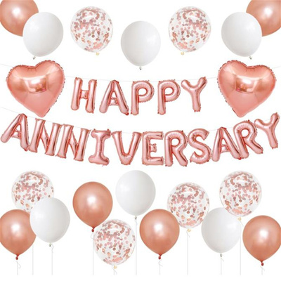 结婚恋爱周年纪念日装饰气球