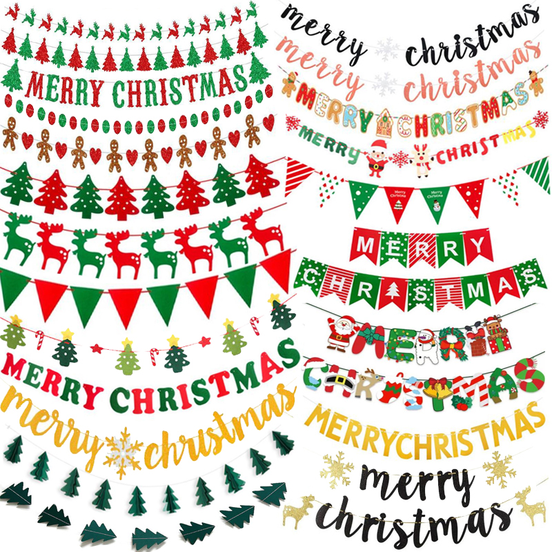 圣诞节装饰拉花merrychristmas