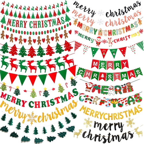 圣诞节装饰拉花merrychristmas