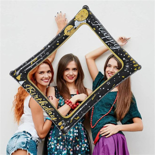 生日相框气球成人宝宝派对野餐搞怪合照道具Happy birthday相框