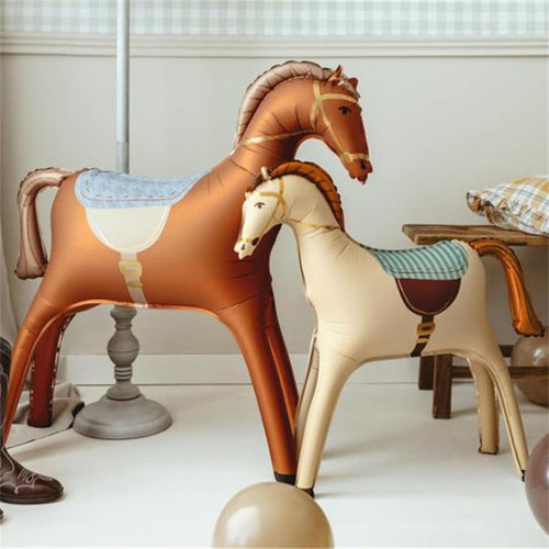 马年春节元旦卡通4D站立贵族马