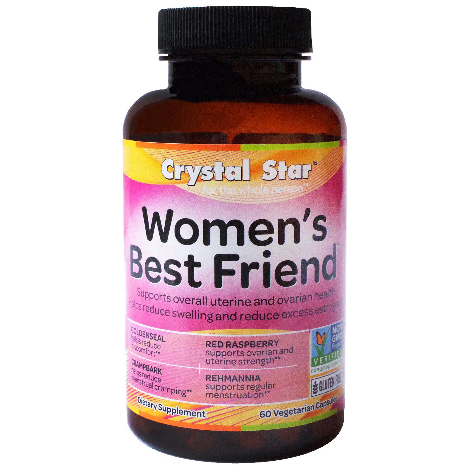 现货美国Crystal Star 宫萃 净研舒 女性妇科问题健康 60粒蓓妍清