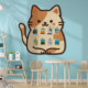 软萌猫咪毛毡照片墙治愈萌宠造型儿童房卧室墙面装 饰免打孔留言板