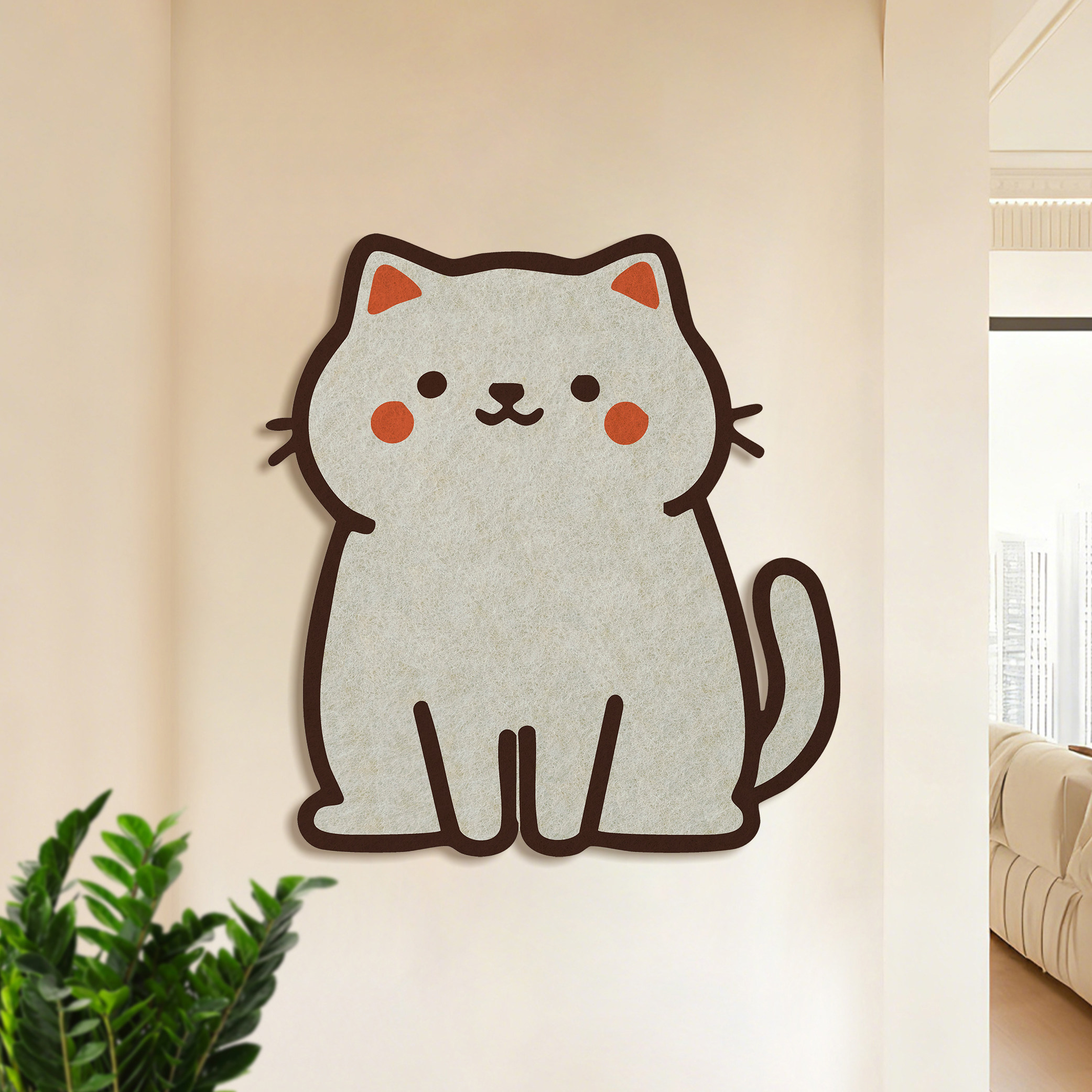 卡通猫咪毛毡板照片墙房间墙面装饰客厅布置挂墙相册墙切切乐定制,家居饰品,软装墙贴,淘宝优惠券,粉丝福利购,淘宝优惠卷