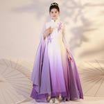 儿童古筝演出服中国风小女孩超仙渐变汉服女童古典舞民乐艺考礼服