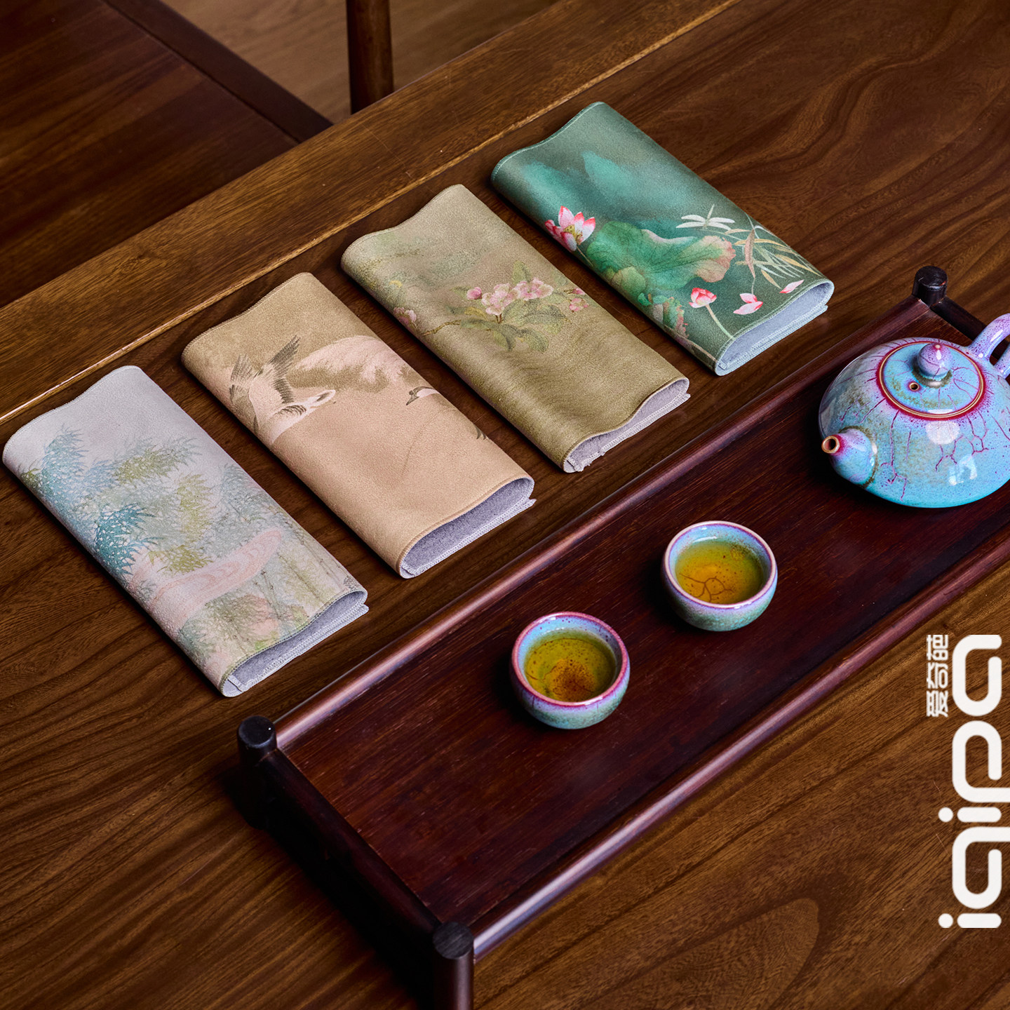 爱奇葩iqipa 茶巾布吸水高档茶布麂皮绒茶桌毛巾抹布茶台配件定制