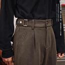 男士 裤 直筒宽松加绒休闲裤 通勤西装 子男 冬季 日系复古那不勒斯西裤