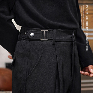 男士 裤 直筒宽松休闲裤 通勤垂感西装 子男春季 日系复古那不勒斯西裤