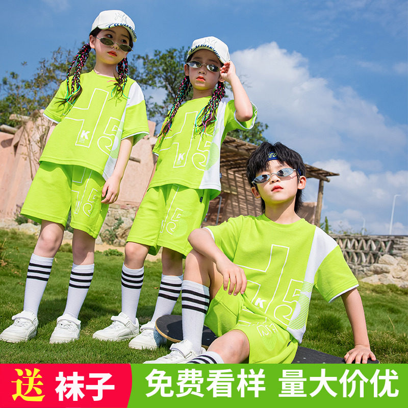 幼儿园园服夏季纯棉短袖圆领潮