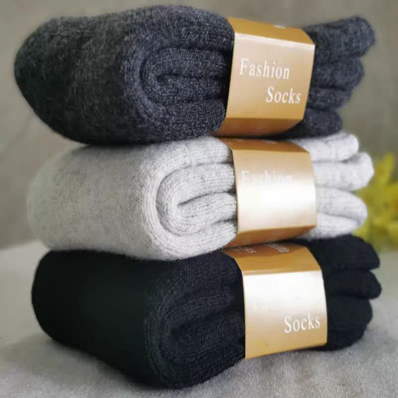 东北超厚加绒保暖防寒棉袜子男女