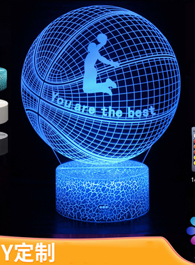 篮球NBA球迷俱乐部LAKERS詹姆斯曼巴精神小夜灯球迷男朋友礼物