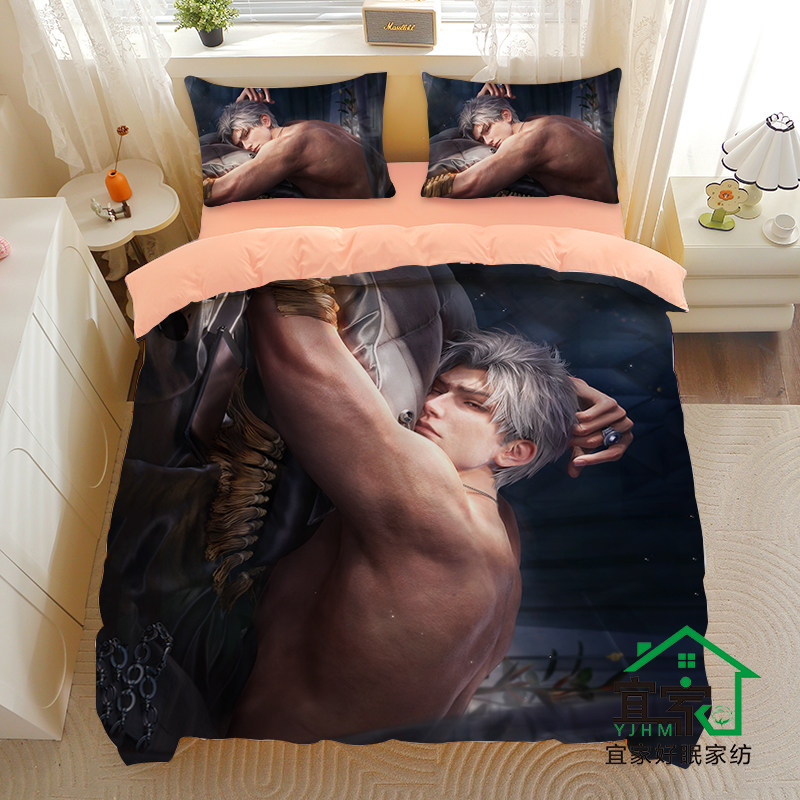 恋与深空周边被套床单美男女生宿舍三件套二次元动漫秦彻四件套