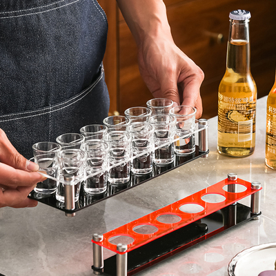 酒杯KTV竹木亚克力酒杯架