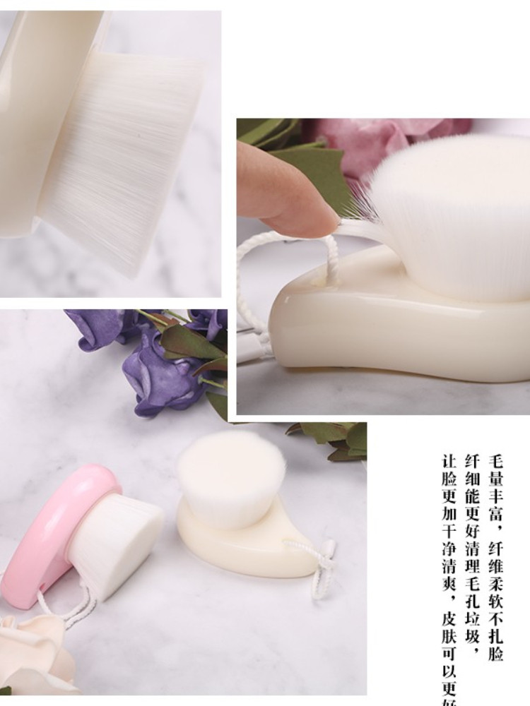 부드러운 섬유 모발 수제 페이셜 클렌징 브러시 마사지 깨끗한 피부 미용 도구 블랙헤드 제거 페이셜 브러쉬