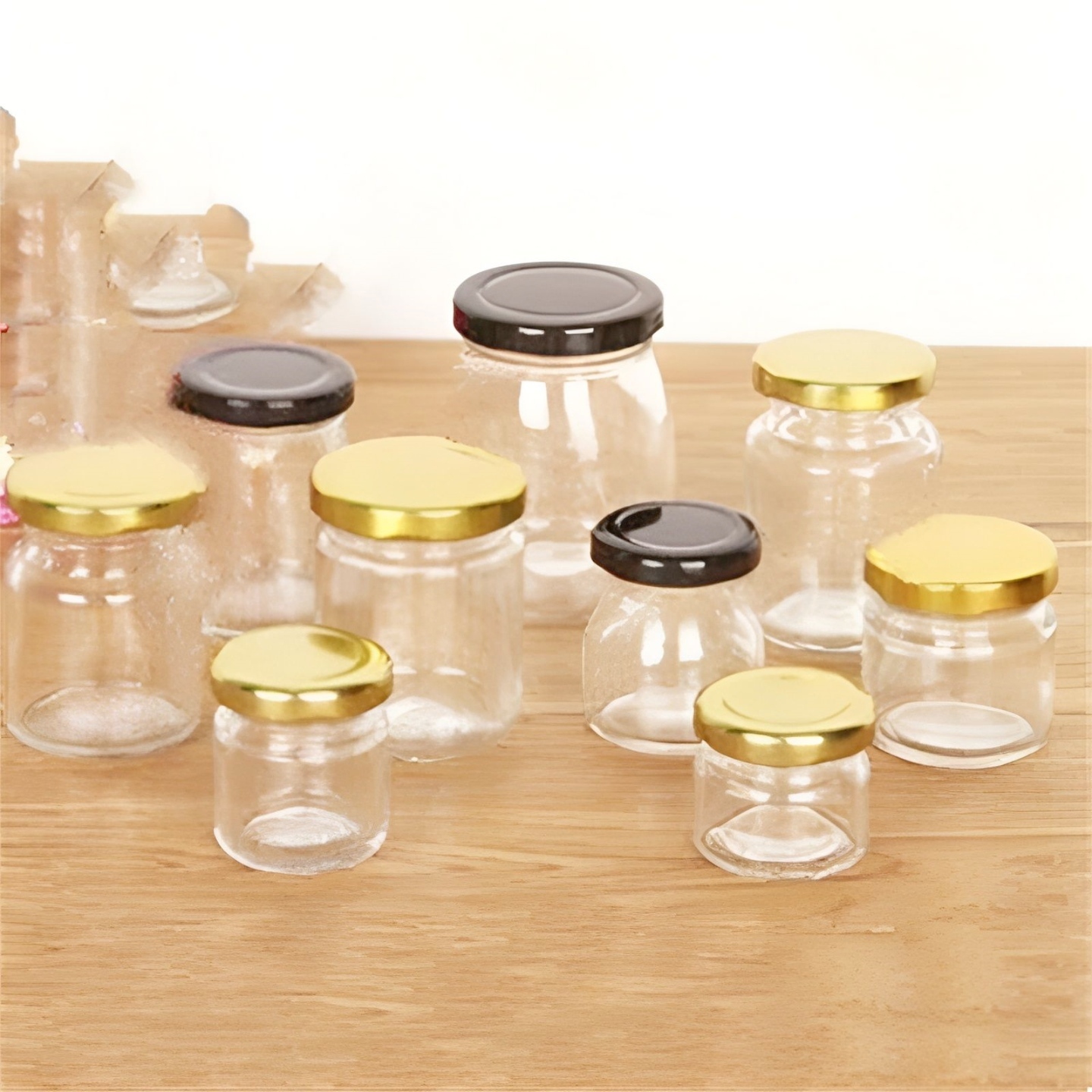 小玻璃瓶透明带盖食品级加厚蜜瓶鲜炖燕窝瓶耐高温分装咸菜密封罐