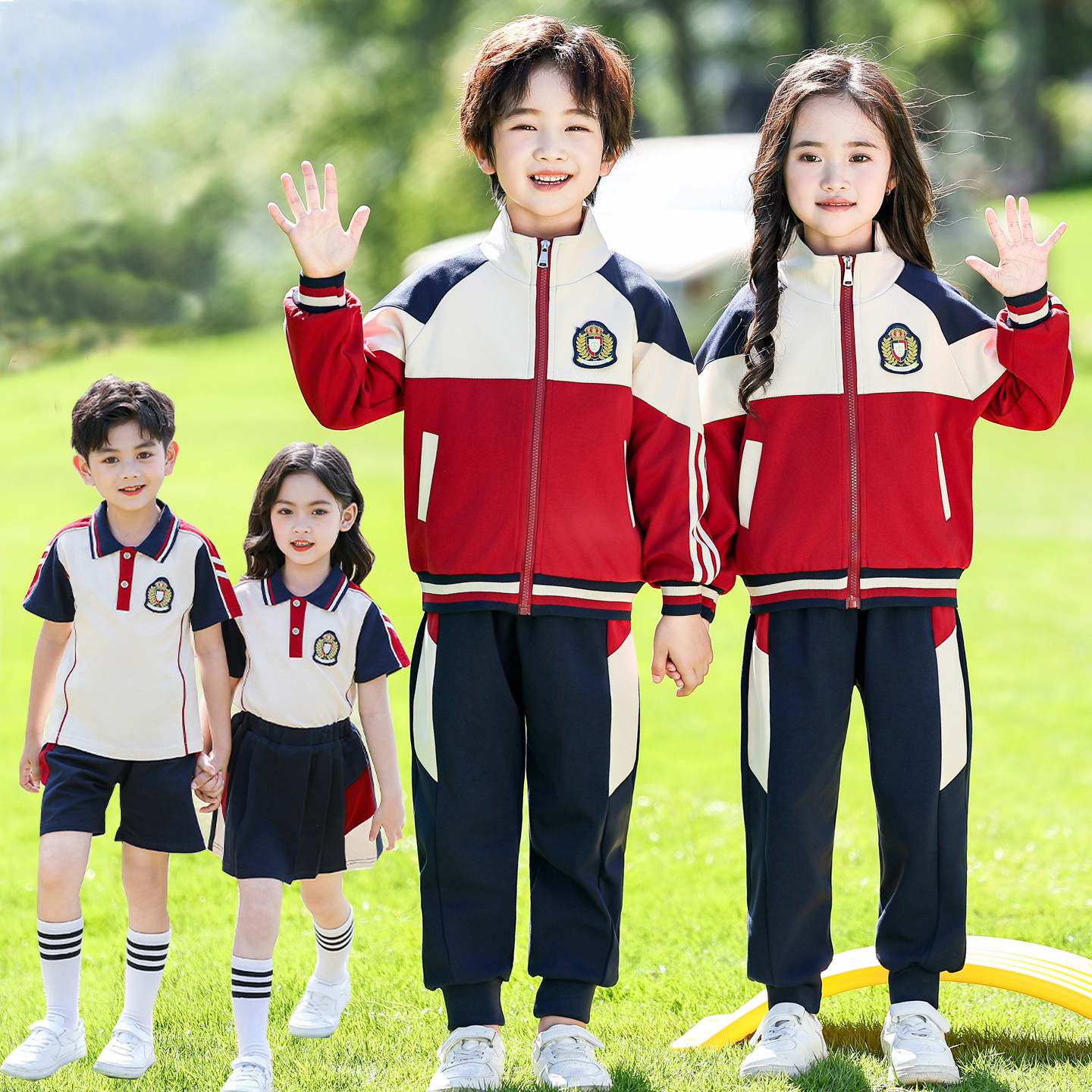 小学生班服春秋装三件套运动服秋冬季幼儿园园服新款儿童校服套装