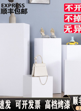 烤漆展示台地台方形立柱展台展示架花店模特中岛手办产品陈列展柜