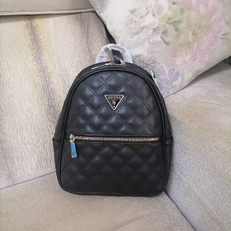 guess欧美新款背包秋女式倒三角logo拼接菱格纹双肩包-ev767932