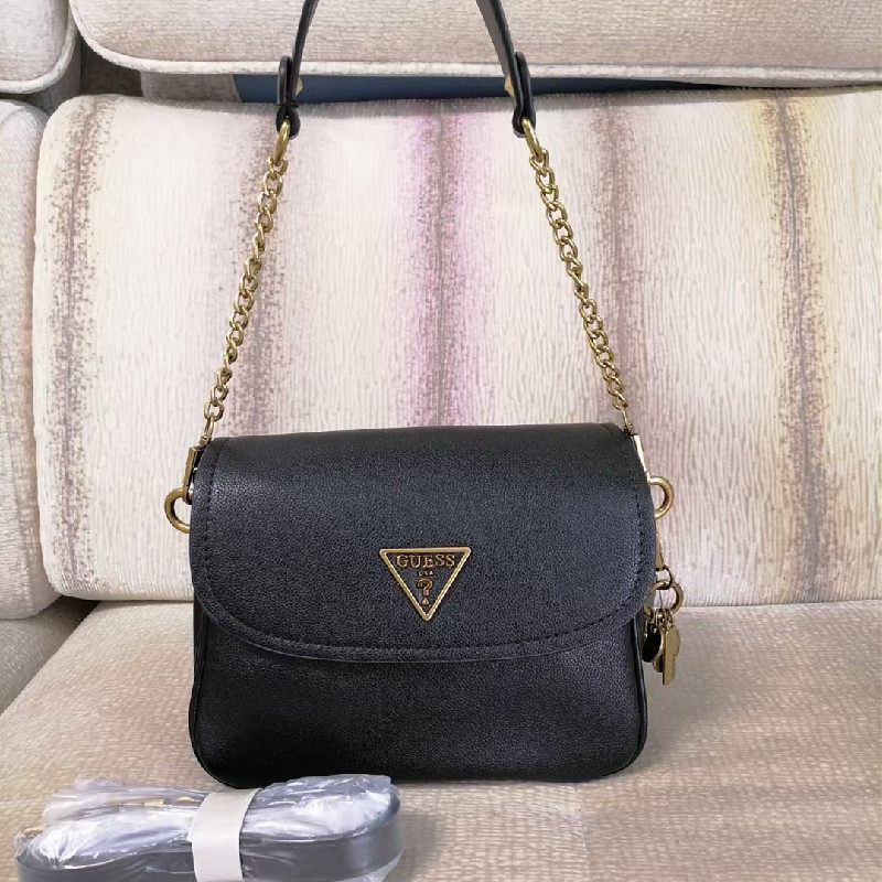 guess女包欧美时尚中古斜挎包复古包多格层单肩包简约纯色腋下包