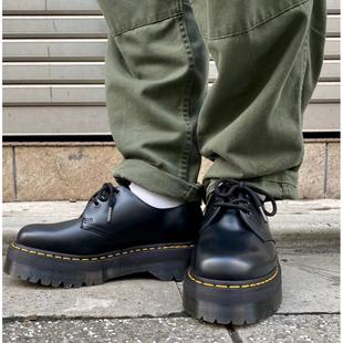 【42 46 48】封神！1461 quad厚底3孔低帮男马丁牛皮皮鞋大码越南