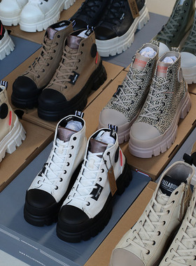 【35-44】PALLADIU帕拉 REVOLT 男女厚底松糕底帆布休闲鞋靴