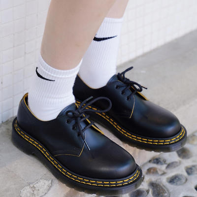 【39-49.5】尖货！1461双黄线软皮马丁鞋 舒服低帮皮鞋男女鞋越南
