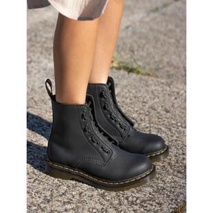 【37-43】 一鞋两穿！1460  ZIP擦色黑色前拉链男女马丁靴