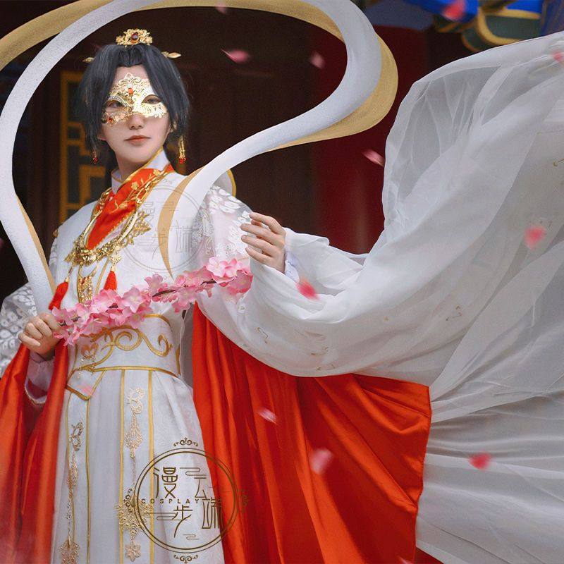 现货天官赐福太子悦神cos服 谢怜古风cosplay红白金古风孔雀古装