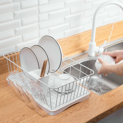 厨房落地式免打孔铁艺沥水架