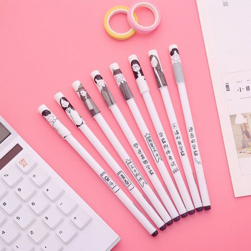 手绘个性搞怪文字学霸黑色水笔