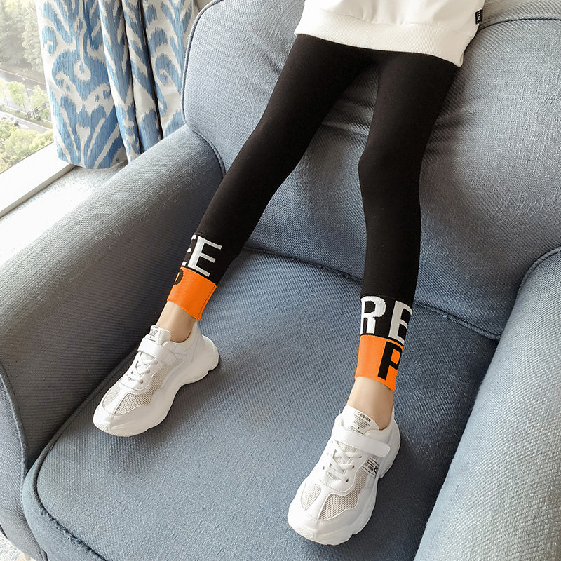 女童打底裤秋冬加绒加厚2019新款春秋外穿洋气宝宝一体绒儿童裤子