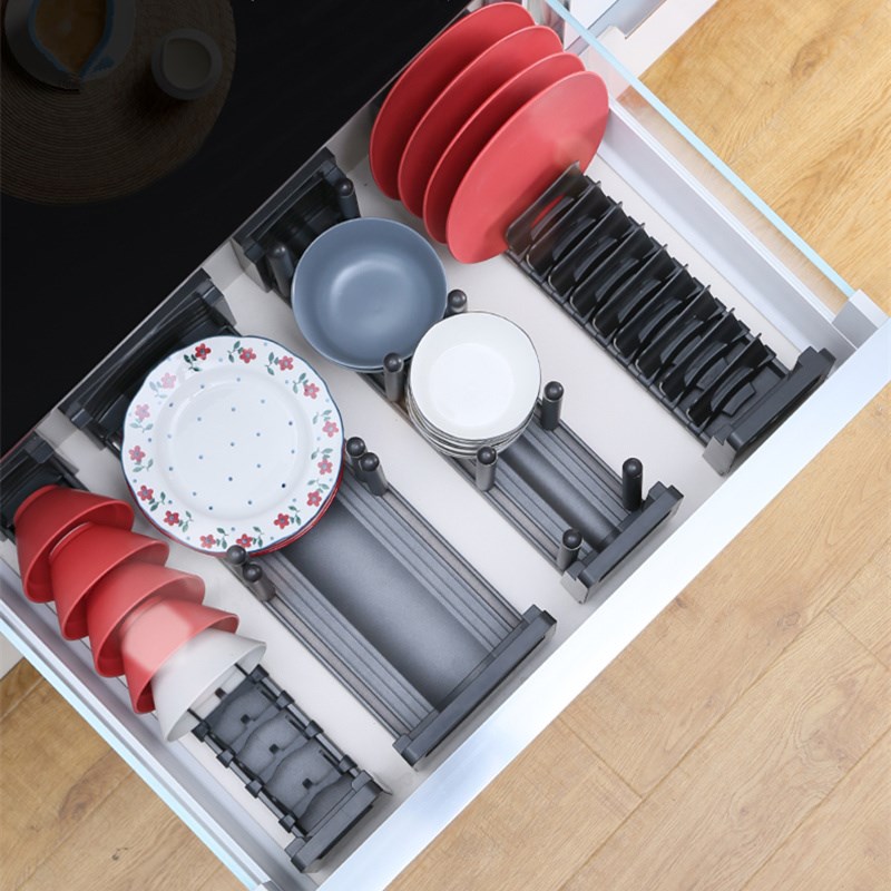 内置碗盘太空铝厨房橱柜