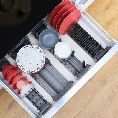 内置碗盘太空铝厨房橱柜