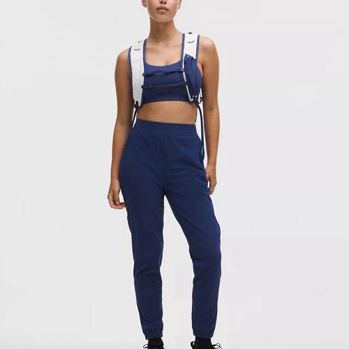 海外代购lululemon/露露乐蒙女士运动长裤弹力透气高腰束脚跑步