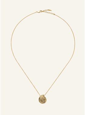 代购Missoma女士项链简约优雅精致时尚18k镀金螺旋造型金色