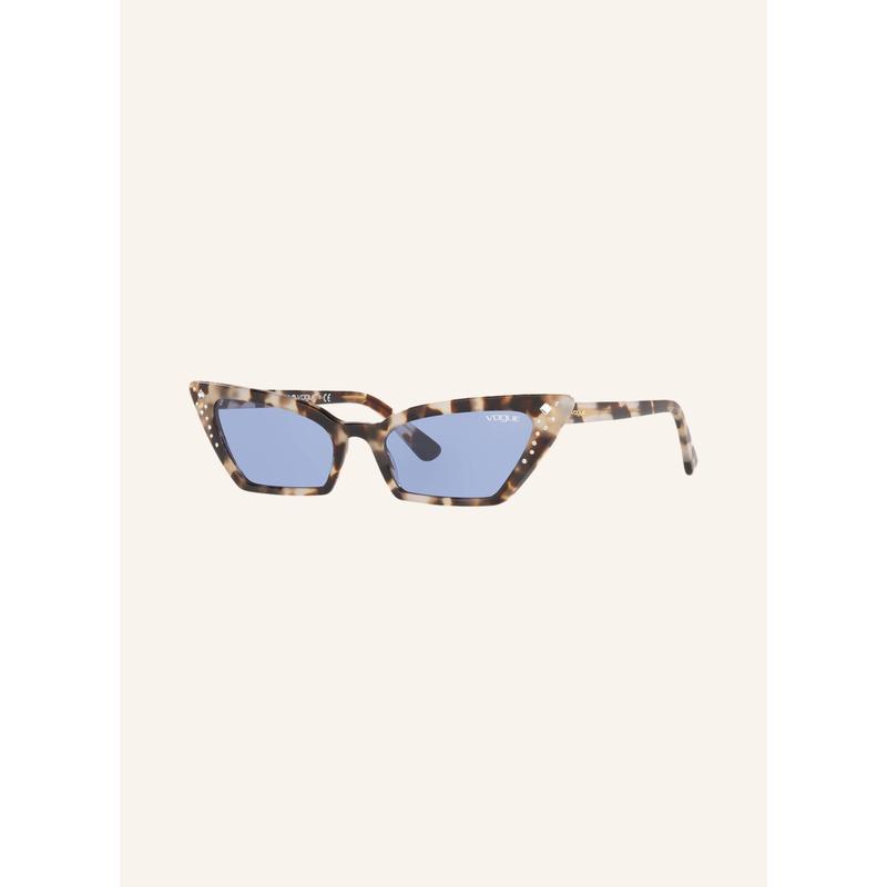 vogue女士太阳镜防紫外线偏光清晰视野轻盈佩戴猫眼型纹镶钻